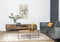 Livingfurn - TV Meubel Valdez 220 cm - Mangohout / Gecoat Staal