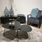 Livingfurn - TV Meubel York 150cm - Mangohout / Gecoat Staal