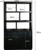 Livingfurn - Vitrinekast Jaxx Black 120cm - Mangohout