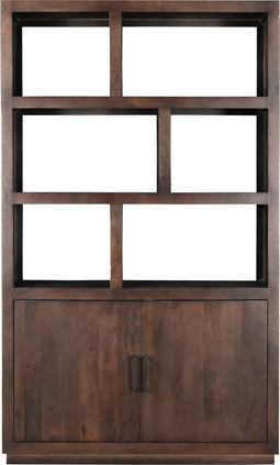 Livingfurn - Vitrinekast Jaxx Brown 120cm - Mangohout