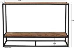 Livingfurn - Wandtafel Dakota 120 cm - Riverwood / Gecoat Staal