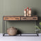 Livingfurn - Wandtafel Dakota Dr 120 cm - Riverwood / Gecoat Staal