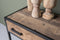 Livingfurn - Wandtafel Dakota Dr 120 cm - Riverwood / Gecoat Staal