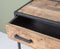 Livingfurn - Wandtafel Dakota Dr 120 cm - Riverwood / Gecoat Staal