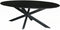 Livingfurn - Zwart Eetkamertafel Oslo Ovaal - Acasia Hout - 210 cm