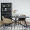 Livingfurn - Zwart Eetkamertafel Oslo - Web - Acasia Hout - 200 cm