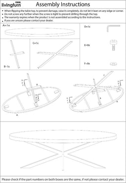 Livingfurn - Zwart Ovale Eetkamertafel - - Mango Hout - 210 cm