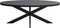 Livingfurn - Zwart Ovale Eetkamertafel - - Mango Hout - 240 cm