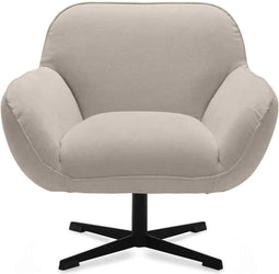 Liviza Fauteuil Donato - Draaibaar Oat - Stof - Rechthoek Wit - 74 cm , 75 cm , 79 cm