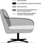 Liviza Fauteuil Donato - Draaibaar Seal - Stof - Rechthoek Grijs - 74 cm , 75 cm , 79 cm