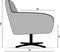 Liviza Fauteuil Donato - Draaibaar Seal - Stof - Rechthoek Grijs - 74 cm , 75 cm , 79 cm
