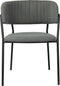 Liviza Linnen stoel Beni - antraciet - Linnen - Rond Antraciet - 77 cm , 53 cm , 55 cm
