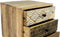 Liviza Nachtkastje 3-lades Inat - Mangohout - Rechthoek Zwart - 60 cm , 40 cm , 40 cm