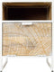 Liviza Nachtkastje Andel - Mangohout - Rechthoek Wit - 53 cm , 32 cm , 40 cm