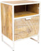 Liviza Nachtkastje Andel - Mangohout - Rechthoek Wit - 53 cm , 32 cm , 40 cm