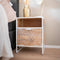 Liviza Nachtkastje Andel - Mangohout - Rechthoek Wit - 53 cm , 32 cm , 40 cm