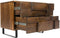 Liviza Nachtkastje Mondria - Mangohout - Rechthoek Bruin - 48 cm , 40 cm , 60 cm