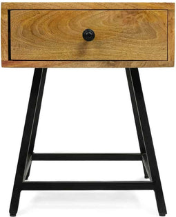 Liviza Nachtkastje Siesta - Mangohout - Rechthoek Hout - 50 cm , 40 cm , 40 cm