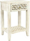 Liviza Nachtkastje wit Toni - Mangohout - Rechthoek Wit - 60 cm , 40 cm , 30 cm
