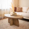 Liviza Salontafel Valo - Mangohout - Rond Bruin - 42 cm , 60 cm , 100 cm