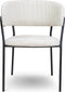 Liviza Stoel Beni linnen beige - Linnen - Rond Beige - 78 cm , 55.5 cm , 54 cm