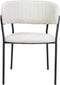Liviza Stoel Beni linnen beige - Linnen - Rond Beige - 78 cm , 55.5 cm , 54 cm