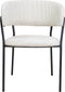 Liviza Stoel Beni linnen beige - Linnen - Rond Beige - 78 cm , 55.5 cm , 54 cm