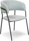 Liviza Stoel Beni linnen grijs - Linnen - Rond Grijs - 78 cm , 55.5 cm , 54 cm