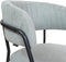 Liviza Stoel Beni linnen grijs - Linnen - Rond Grijs - 78 cm , 55.5 cm , 54 cm
