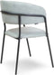 Liviza Stoel Beni linnen grijs - Linnen - Rond Grijs - 78 cm , 55.5 cm , 54 cm