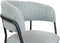 Liviza Stoel Beni linnen grijs - Linnen - Rond Grijs - 78 cm , 55.5 cm , 54 cm