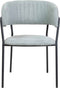Liviza Stoel Beni linnen grijs - Linnen - Rond Grijs - 78 cm , 55.5 cm , 54 cm