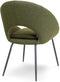 Liviza Stoel Mazo Olijfgroen - Polyester - Rond Groen - 81 cm , 62 cm , 58 cm