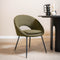 Liviza Stoel Mazo Olijfgroen - Polyester - Rond Groen - 81 cm , 62 cm , 58 cm