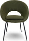 Liviza Stoel Mazo Olijfgroen - Polyester - Rond Groen - 81 cm , 62 cm , 58 cm