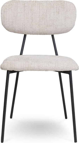 Liviza Stoel Vatir crème - Polyester - Rond Beige - 83 cm , 44.5 cm , 53 cm