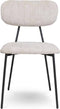 Liviza Stoel Vatir crème - Polyester - Rond Beige - 83 cm , 44.5 cm , 53 cm