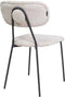 Liviza Stoel Vatir crème - Polyester - Rond Beige - 83 cm , 44.5 cm , 53 cm