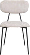 Liviza Stoel Vatir crème - Polyester - Rond Beige - 83 cm , 44.5 cm , 53 cm