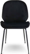 Liviza Stoel Vistar zwart velvet - Velvet - Rond Zwart - 82 cm , 49 cm , 62 cm