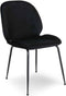 Liviza Stoel Vistar zwart velvet - Velvet - Rond Zwart - 82 cm , 49 cm , 62 cm