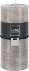 J-Line cilinderkaars Topo - grijs - large - 52U - 6 stuks