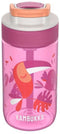 Kambukka Lagoon Drinkfles voor kinderen 400ml Toekan Love - met geïntegreerd rietje - drinkbus kinderen roze - drinkbeker voor school
