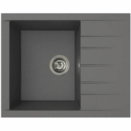 Stradour Cube 1C XS - Wastafel met Eén Spoelbak - SMC hars - Betongrijs - 62 x 50 cm