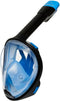 Atlantis Snorkelmasker - Full Face Masker - 180° Zicht - Zwart/Blauw - L/XL