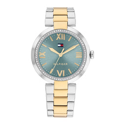 Tommy Hilfiger TH1782680 Alice Dames Horloge - Mineraalglas - Staal - Zilverkleurig - 34 mm breed - Quartz - Vouw/Vlindersluiting - 3 ATM (spatwater)