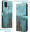 iMoshion Hoesje Geschikt voor Samsung Galaxy A21s Hoesje Met Pasjeshouder - iMoshion Design Softcase Bookcase - Goud / Meerkleurig / Groen / Green Honeycomb