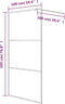 vidaXL - Inloopdouchewand - 100x195 - cm - transparant - ESG-glas - wit