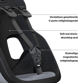 Thule Yepp Nexxt 2 - Fietszitje - Lichtgewicht en veilig - Monument gray