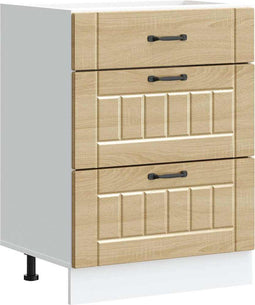 vidaXL - Keuken - onderkast - Lucca - bewerkt - hout - sonoma - eikenkleurig
